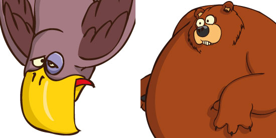 detail egale and bear